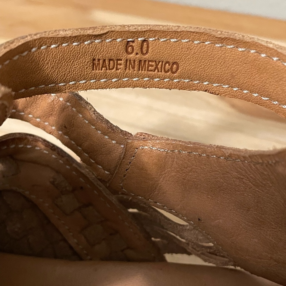 Bed Stu Claire III Tan/Brown Woven Gladiator Sandals size 6 - Picture 6 of 9